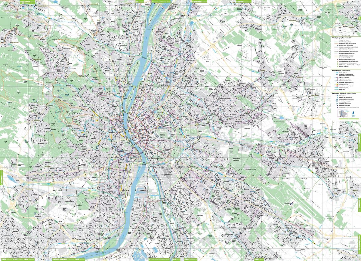 Mapa da ciclovia de Budapeste