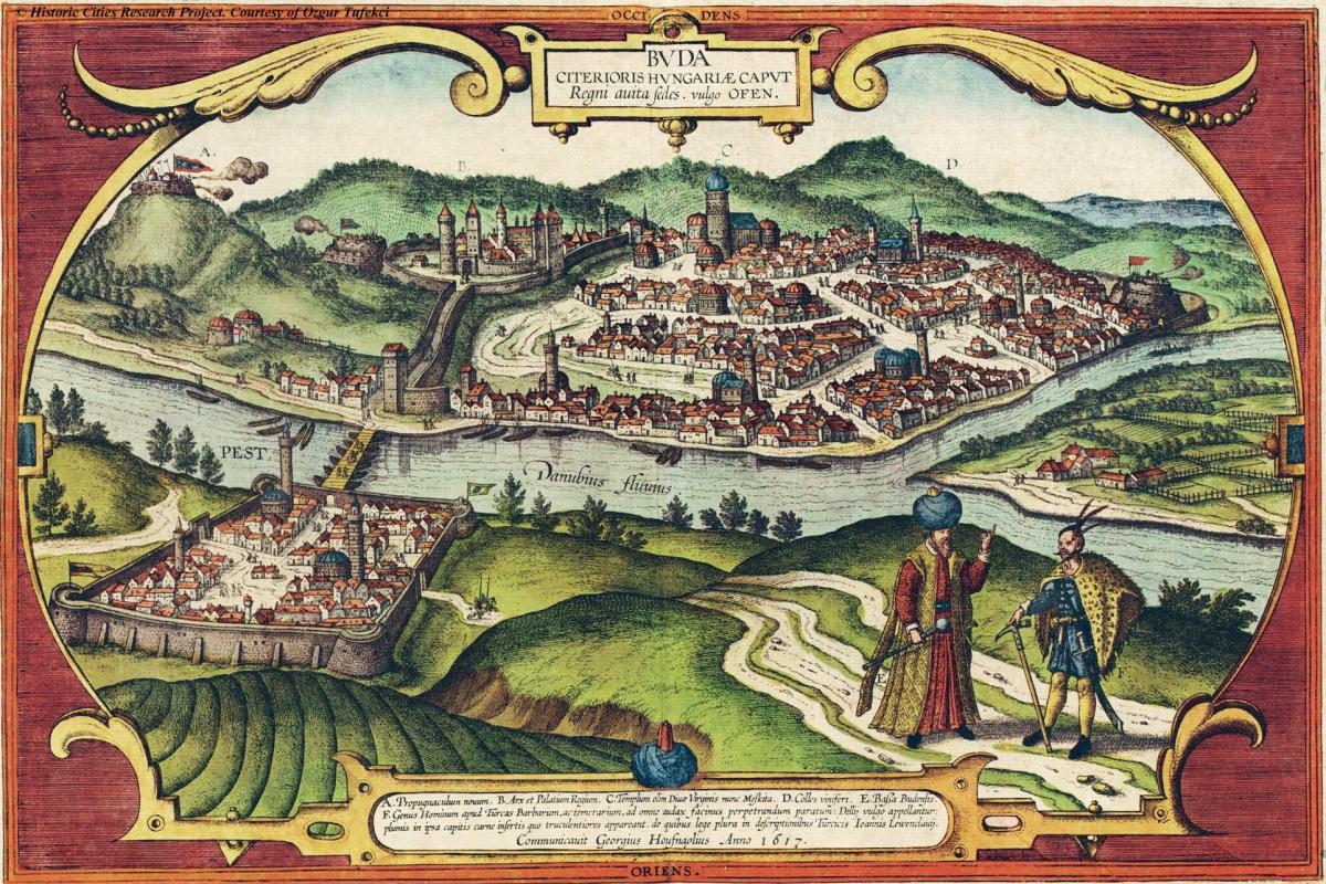 Mapa antigo de Budapeste