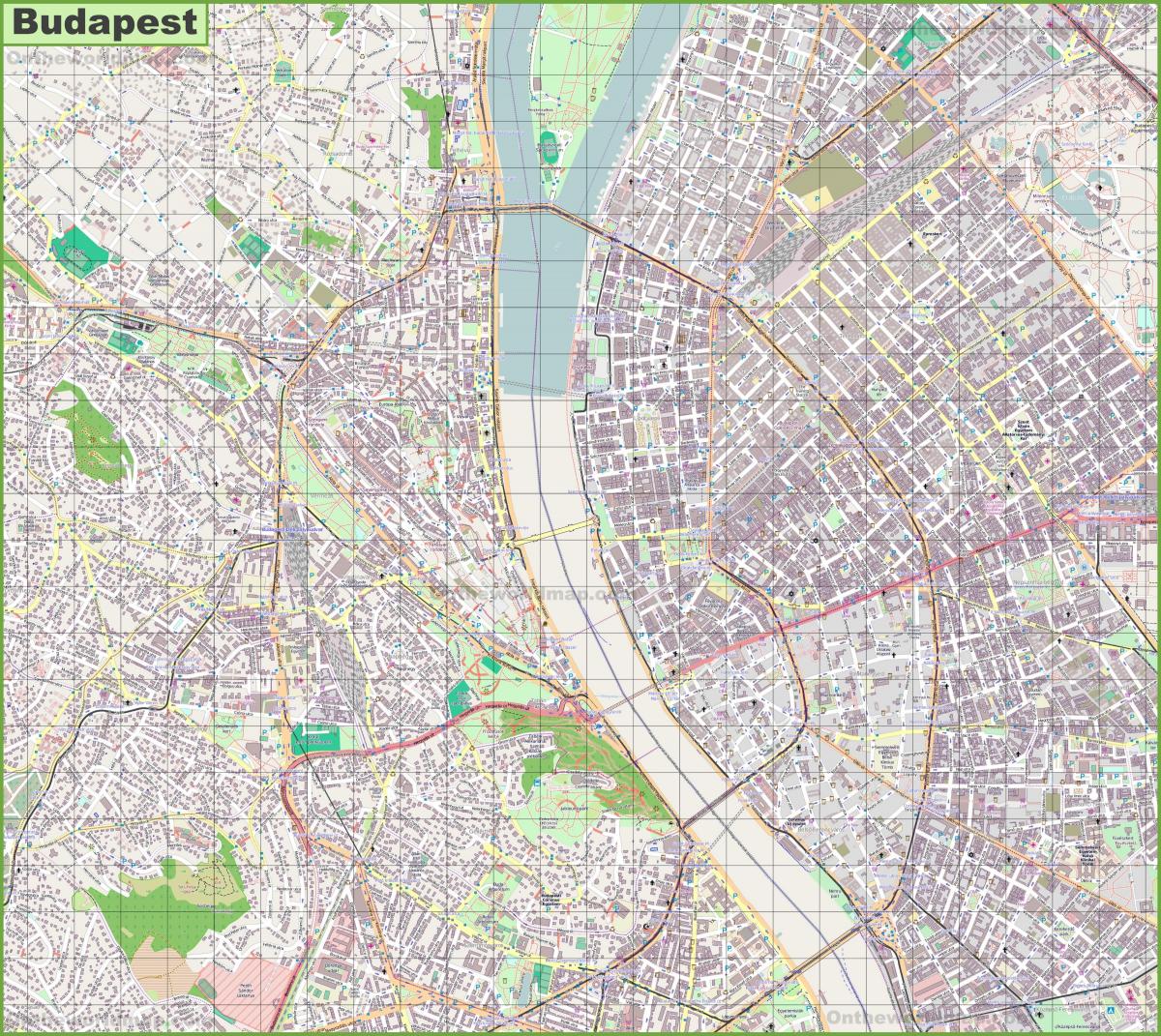 Mapa das ruas de Budapeste